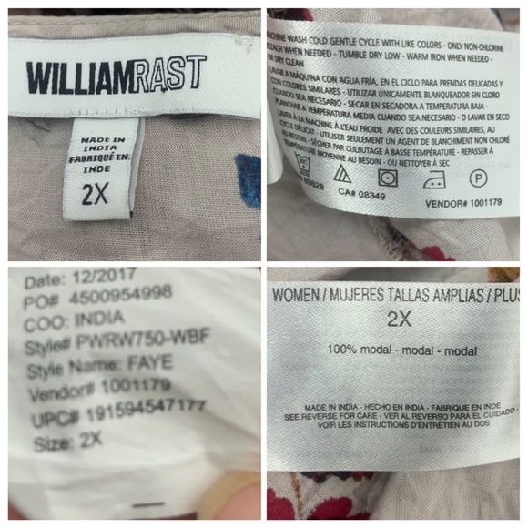 Williamrast open shoulder spring top 2X - Picture 8 of 11